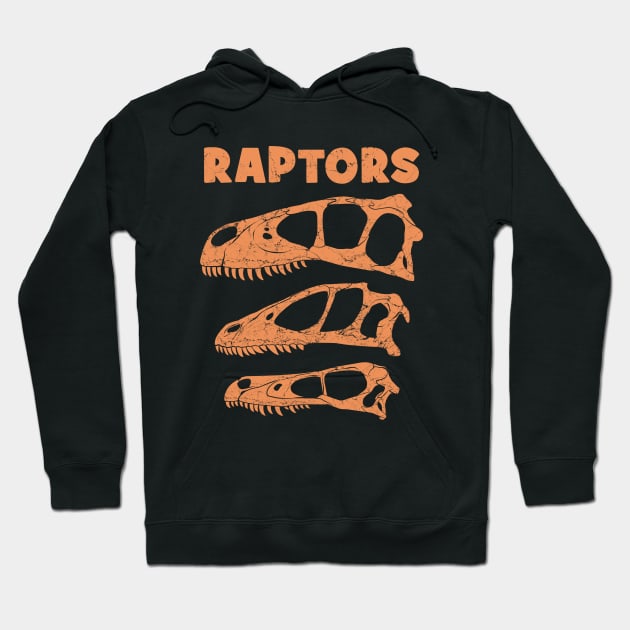 Raptors Utahraptor Deinonychus Velociraptor Hoodie by NicGrayTees